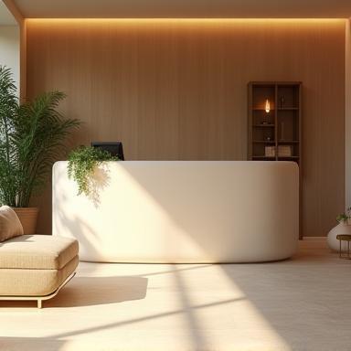 Elegant spa reception area
